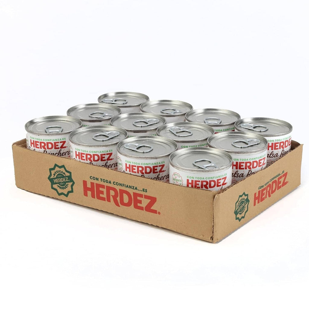 HERDEZ Salsa Ranchera medium salsa can multipack, 12 pack with pull-top lids