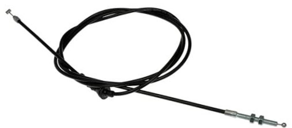 Hood release cable assembly with black cable and metal ends
