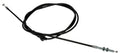 Hood release cable assembly with black cable and metal ends