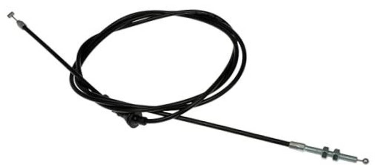 Hood release cable assembly with black cable and metal ends