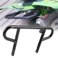 Black ATV rear wide grab bar with mounting brackets and curved handhold.