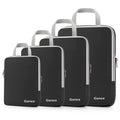 Gonex compression packing cubes set of 4 in black with top handles and zippers