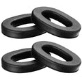 Black foam replacement ear pads with oval openings, two-piece set
