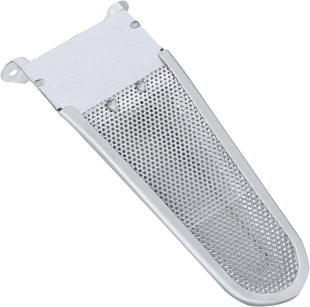 Angled silver burner head kit with perforated mesh flame screen