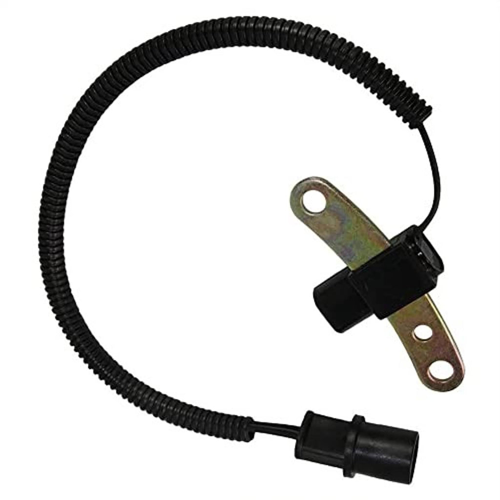 Crankshaft position sensor connector with black harness and two-hole mounting strap