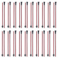 18 AWG JST SM 2-pin red/black wire cable set, 150 mm, male & female