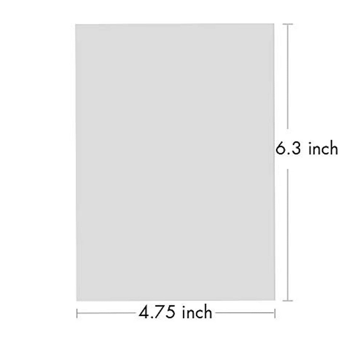 Vinyl siding repair patch sheet, light gray rectangle with size measurements
