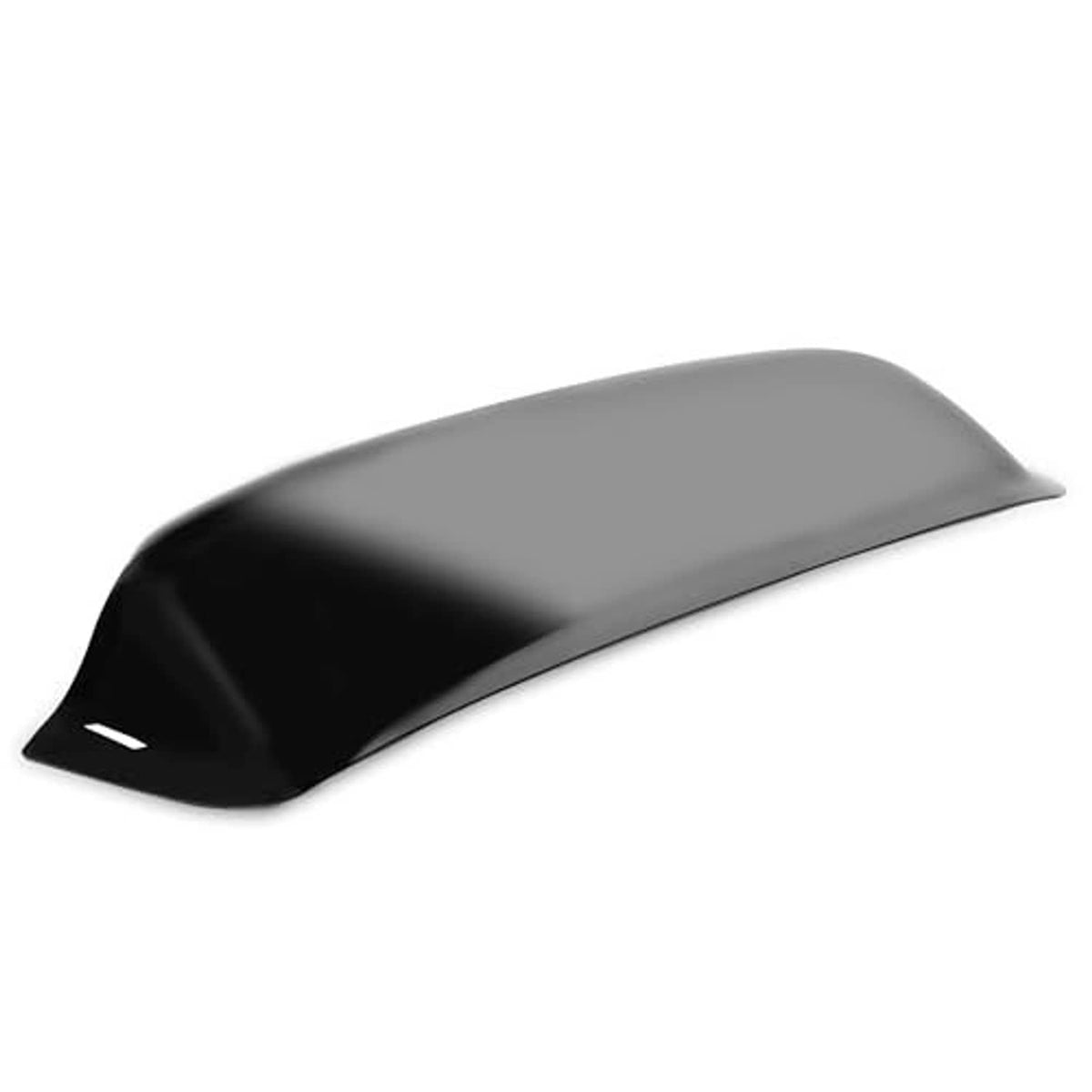 Roof spoiler panel, matte dark gray top with black underside