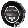 Black backwash hose coil with included stainless hose clamp