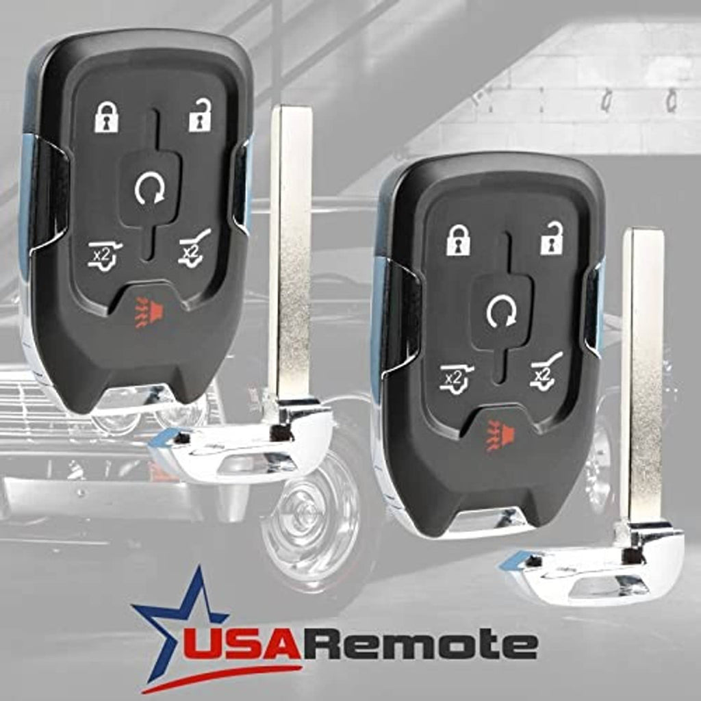 Black smart key fob remote with lock/unlock and alarm icons on a shell