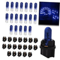 Set of blue-tinted halogen instrument cluster bulbs with black plastic bases