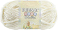 Chenille baby blanket yarn skein, soft white chenille with label