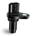 Black engine camshaft position sensor with electrical connector and mounting flange