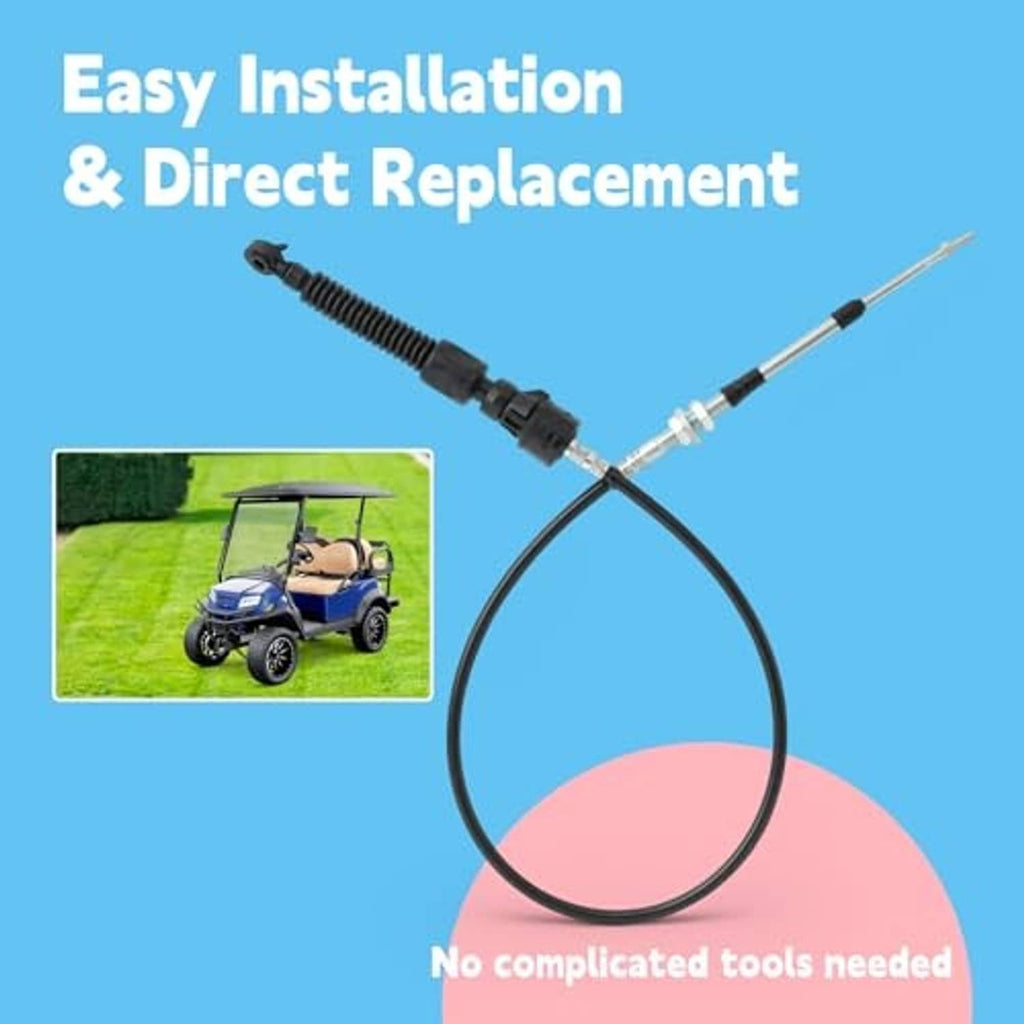 Transmission shift cable with looped cable and black spring boot