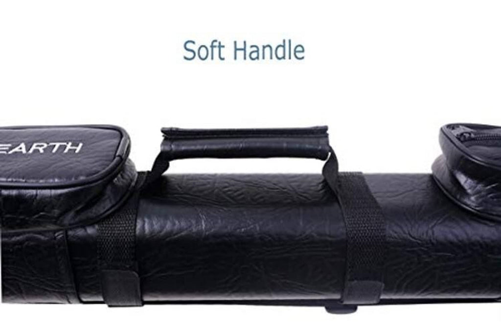 Black 2x2 cue case with padded handles and molded end holders