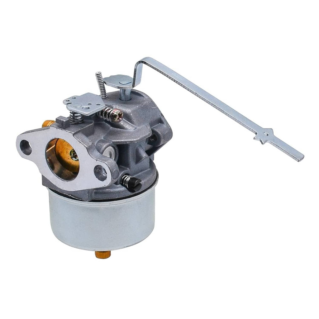 Carburetor with side-mounted bowl, gold inlet, and long metal choke lever