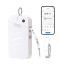 White ORGSTA portable label maker with hanging loop and label tape roll
