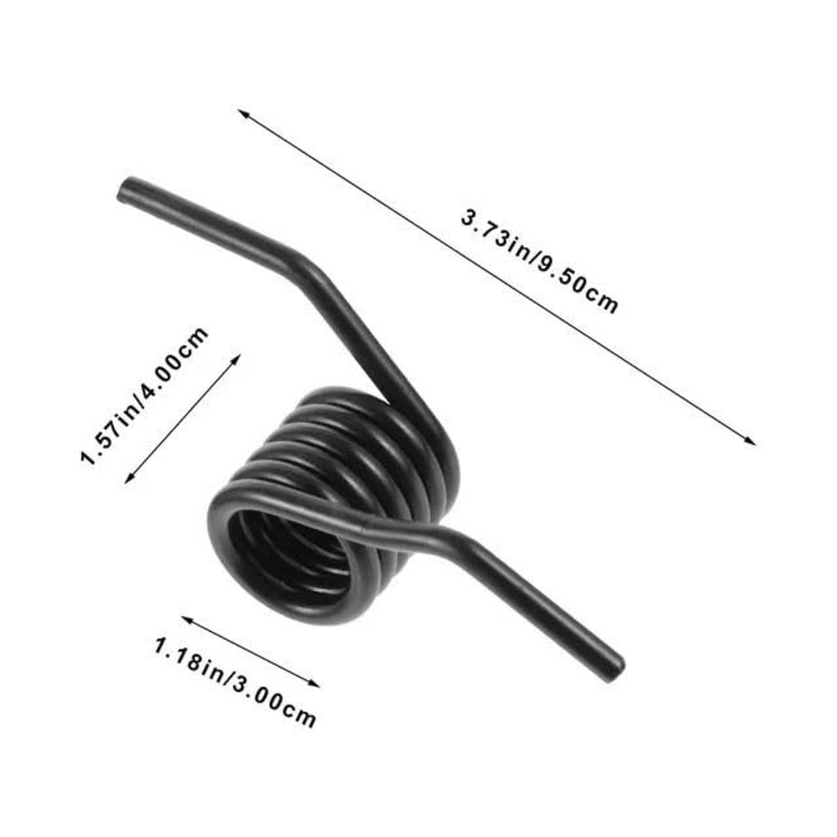 Two black coiled return springs with bent handle rods for torque reset