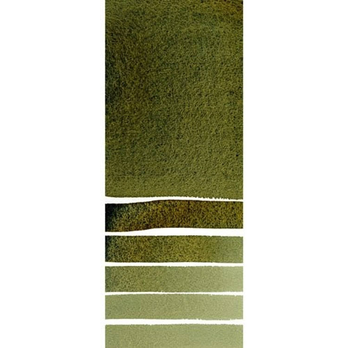 Watercolor green swatch strip with multiple horizontal paint bands