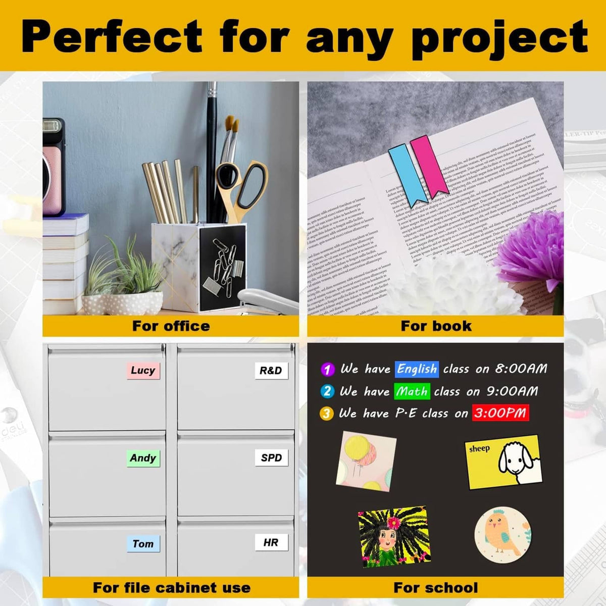 Magnetic adhesive sheets for photos and notes, versatile for office and school projects