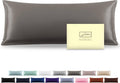 Gray silk body pillowcase with smooth satin finish