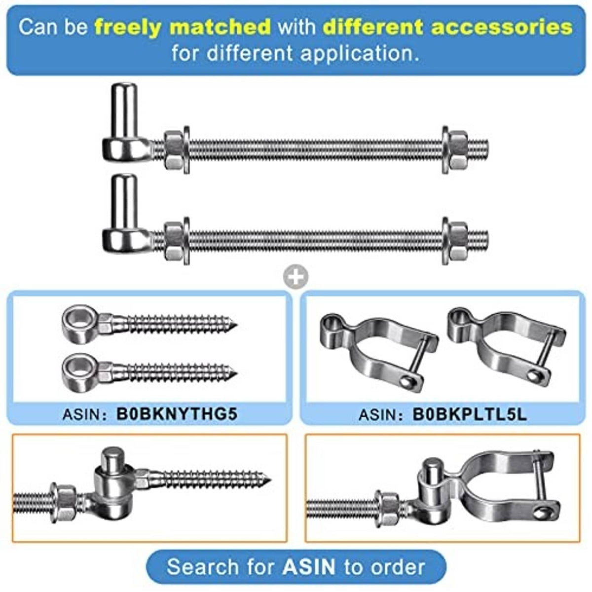 J-bolt gate hinge with accessory brackets for matching different gate applications