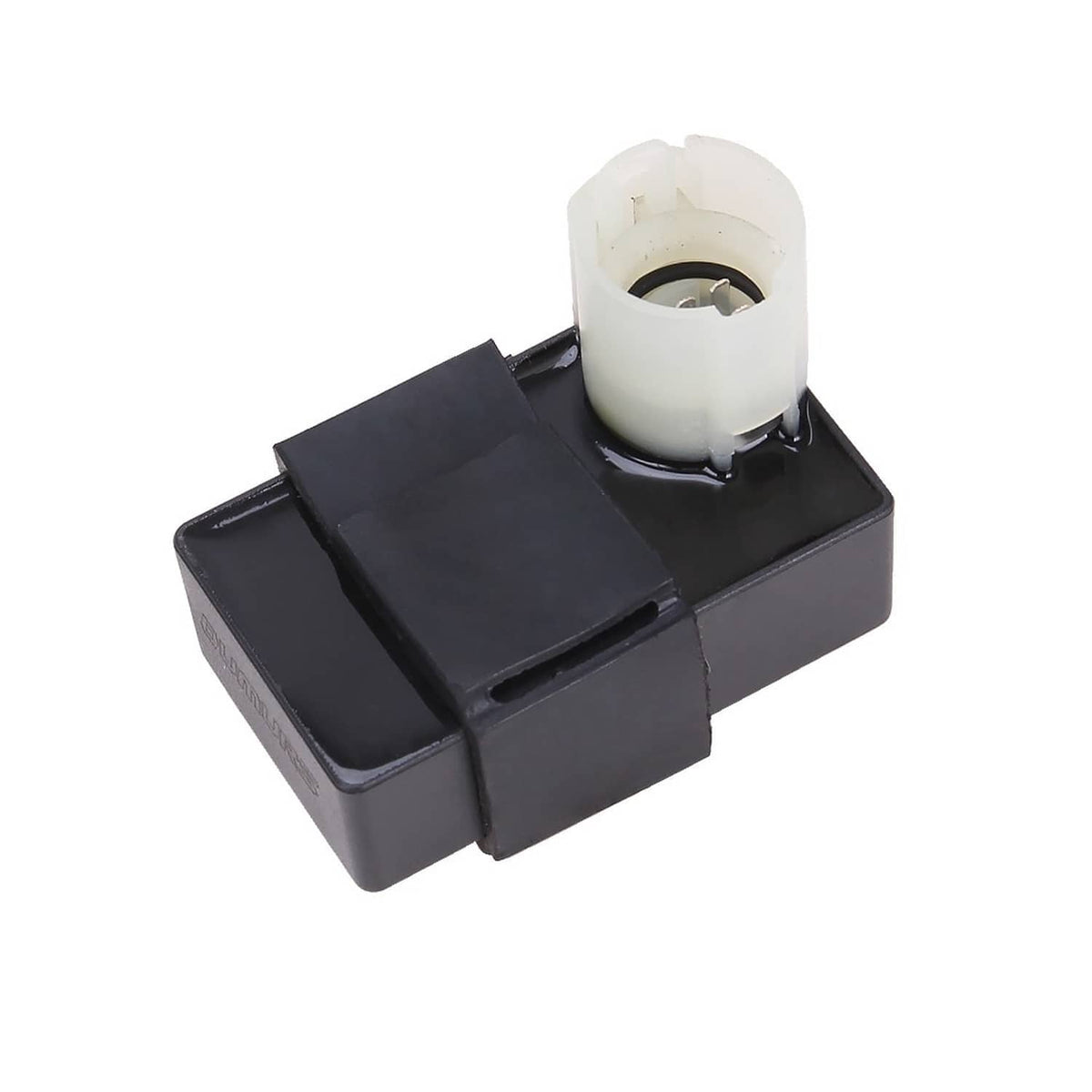 CDI ignition module with white multi-pin connector and black plastic housing
