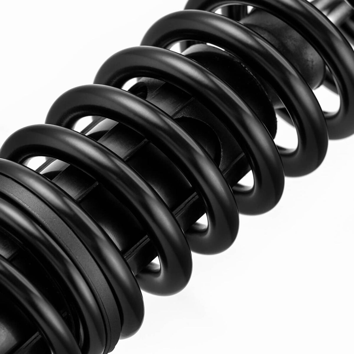 Black rear shock absorber spring coil detail