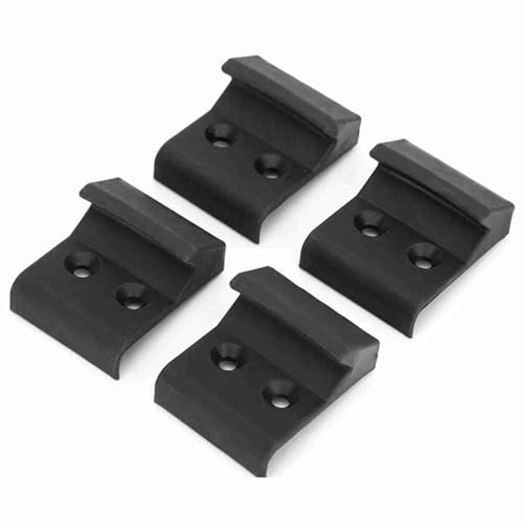 Black tire changer jaw clamp covers, 4-piece set with two screw holes each
