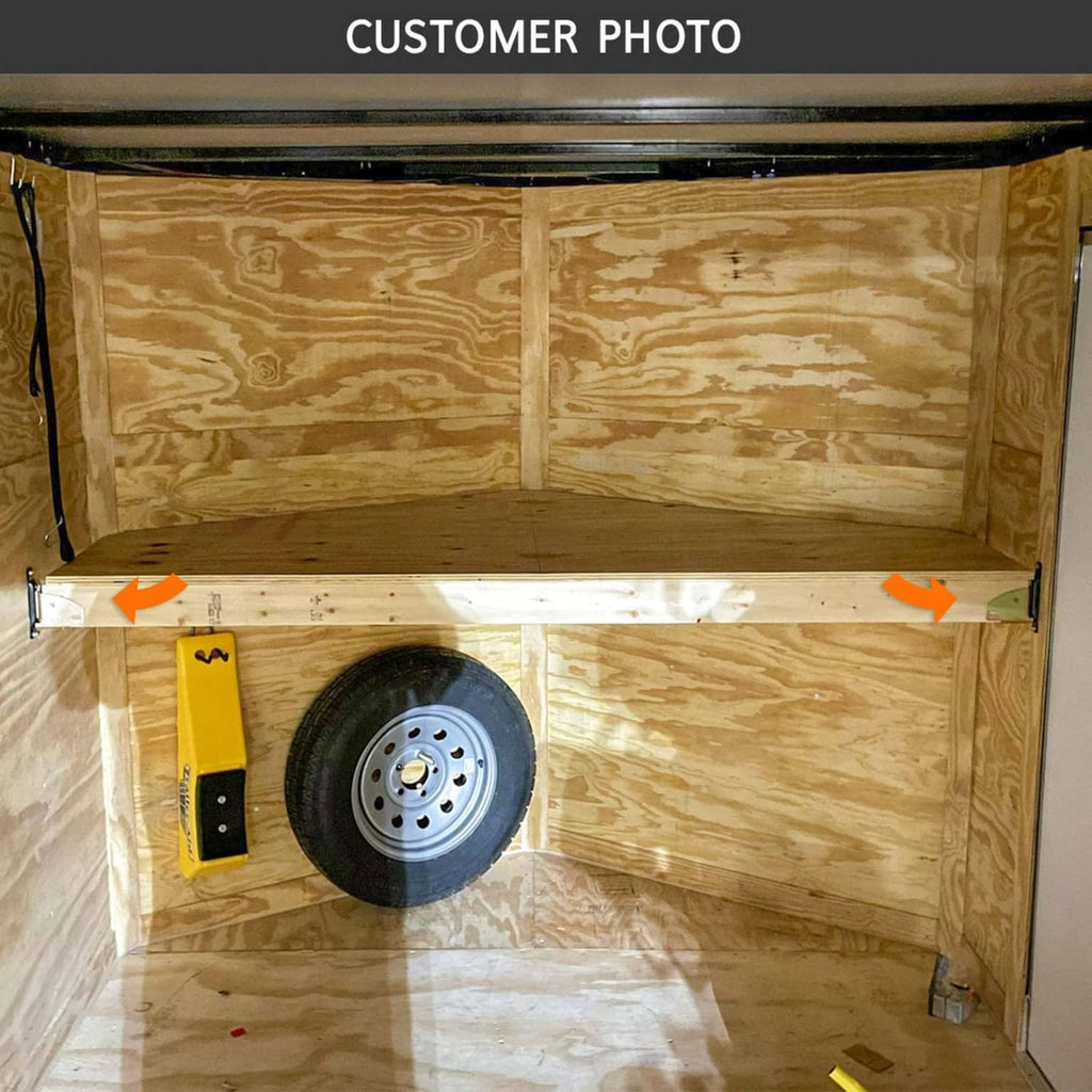 E-track single-slot tie-downs mounted inside a utility trailer cargo area