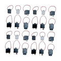 Relay bypass switch kit, 24-pack of black relays with red wire leads