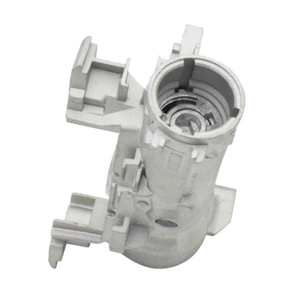 Ignition switch lock cylinder with circular key barrel opening