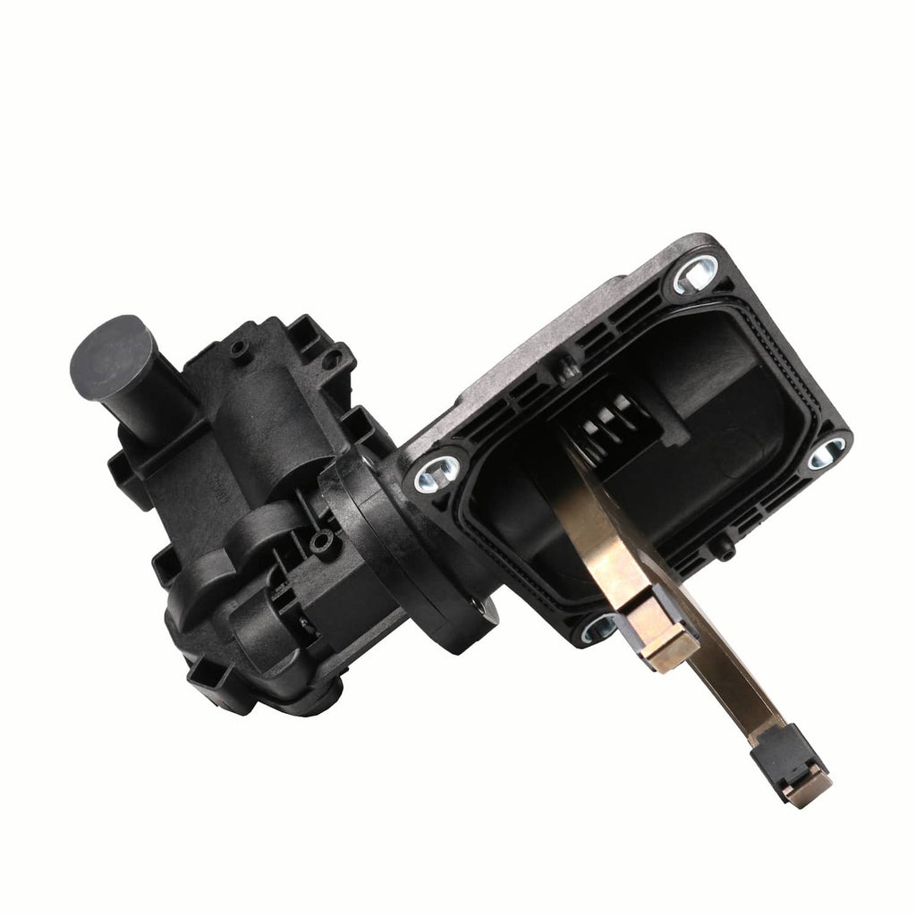 4WD front axle disconnect actuator fork with open connector cavity and metal control prongs