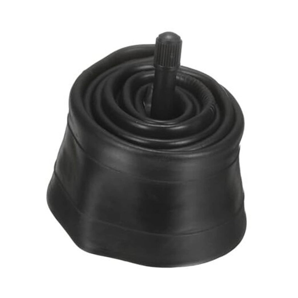 Black rubber bicycle inner tube with standard valve stem