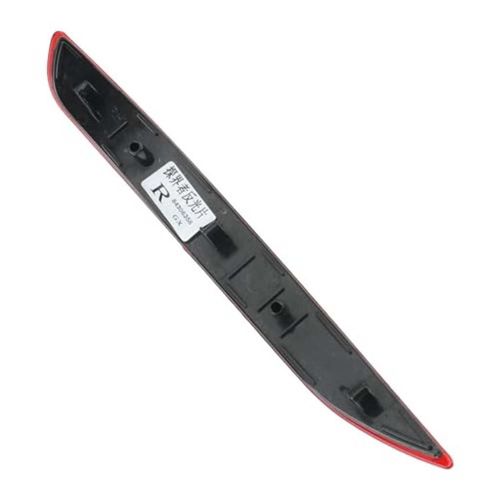 Red rear bumper reflector with black back housing and mounting holes