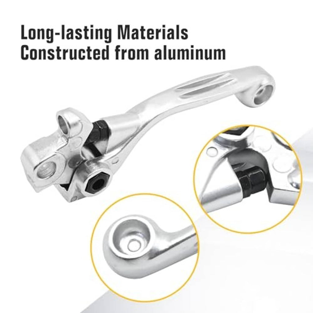 Front brake lever replacement, silver aluminum lever with black bushing at pivot