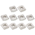 Nickel-plated carbon steel T-slot nuts, M8, silver, multiple pieces