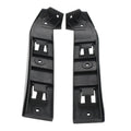 VW bumper guide mount bracket filler support, black plastic left and right pair