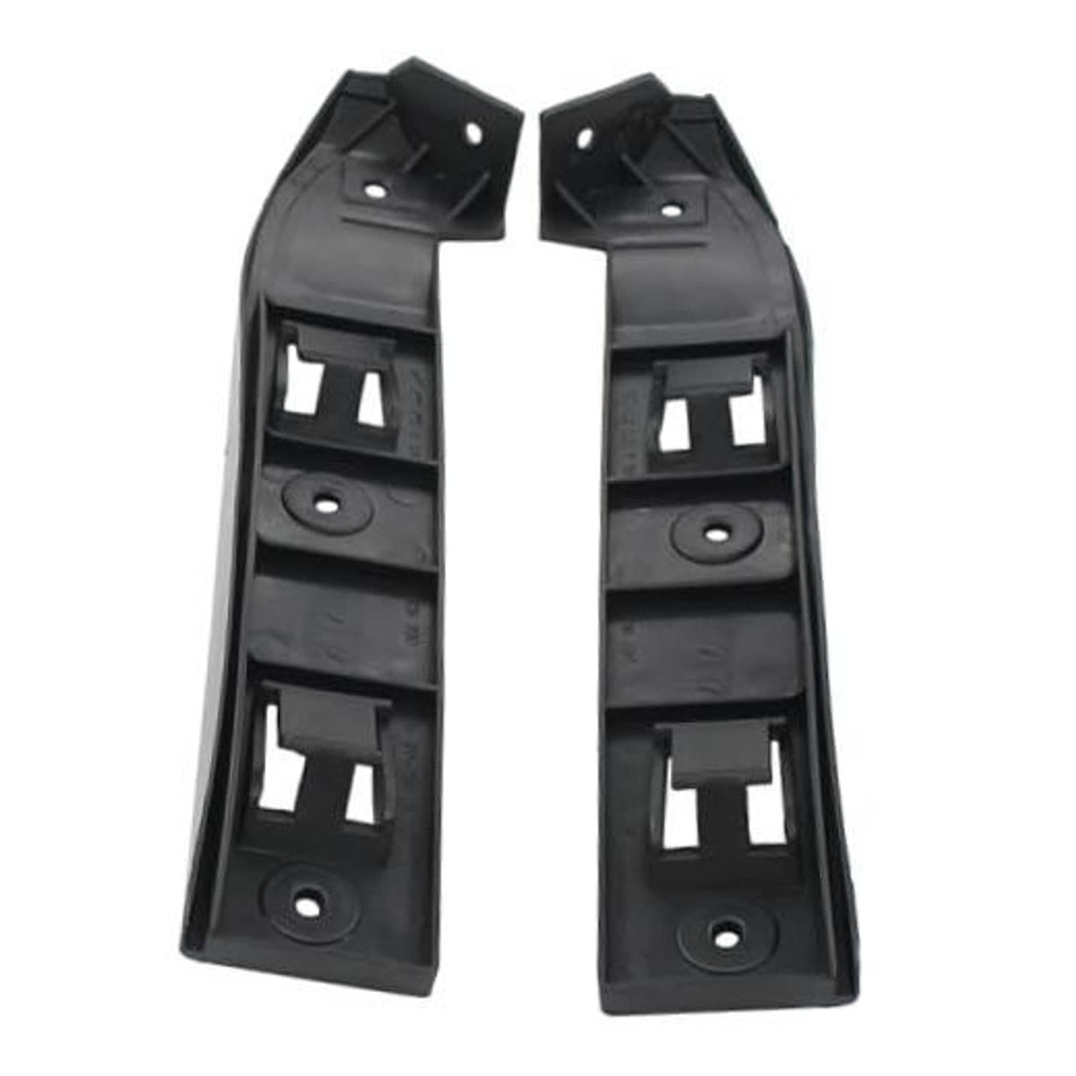 VW bumper guide mount bracket filler support, black plastic left and right pair