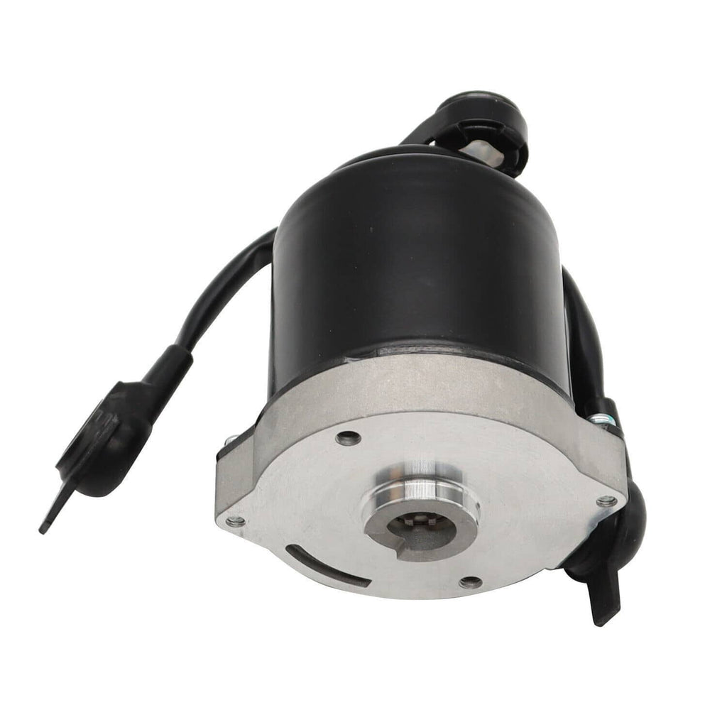 ABS brake booster pump motor assembly with black cylindrical body and silver base
