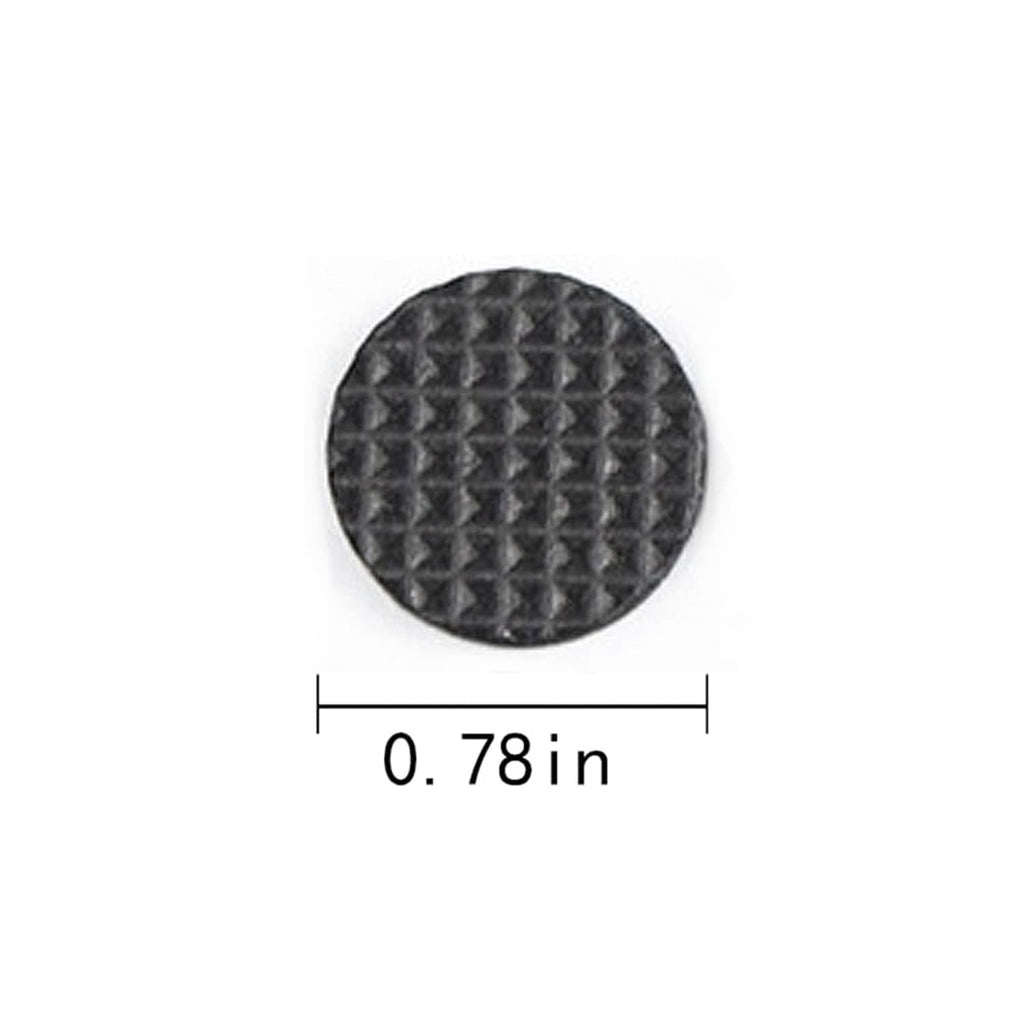 Round black felt furniture pad, textured surface; diameter 0.78 in