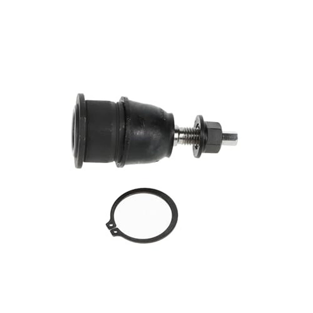 Front upper suspension ball joint with black rubber boot, threaded stud, and gasket