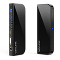WAVLINK USB laptop docking station, black dual-view with side ports and blue power light