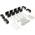 4 in block lift kit for golf cart: black steel blocks, brackets, and mounting hardware