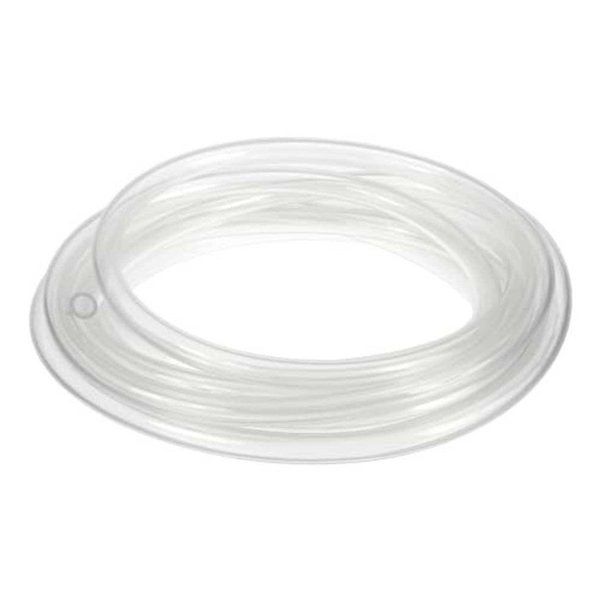 Clear PVC drain hose coil, transparent flexible tube looped for storage