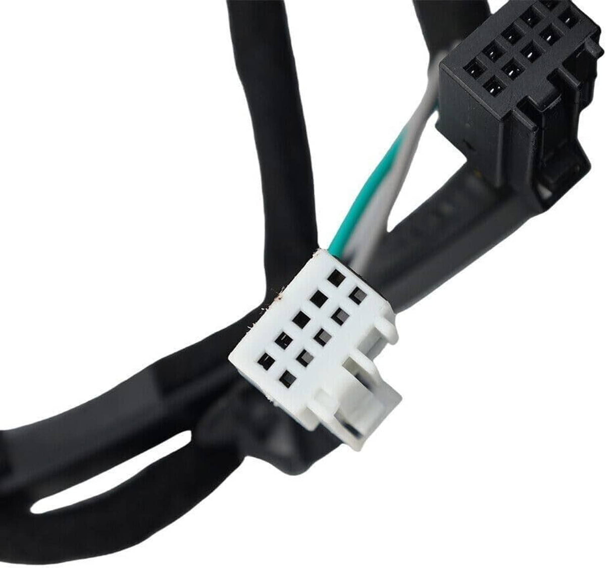 Wiring connector for left side heated mirror with color-coded wire leads