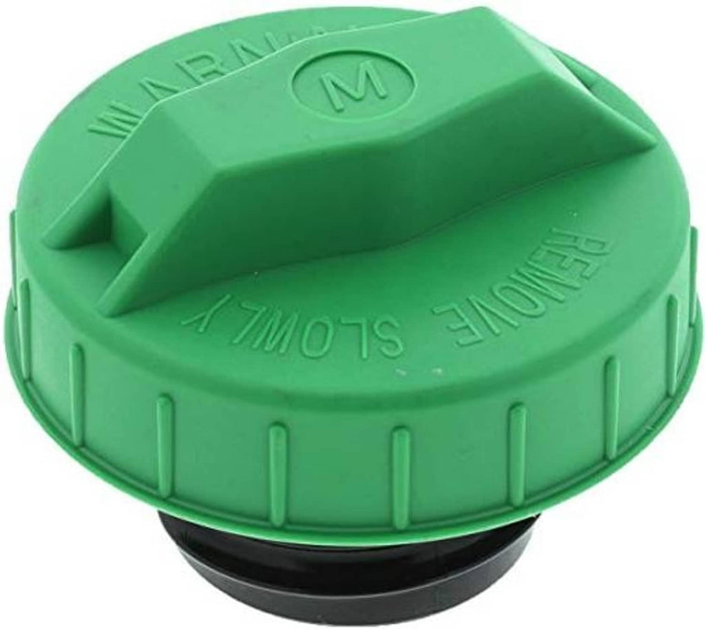 Green diesel fuel tank cap with embossed Diesel Only text and M logo