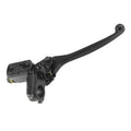 Front right brake master cylinder lever pump with black lever and mounting bracket