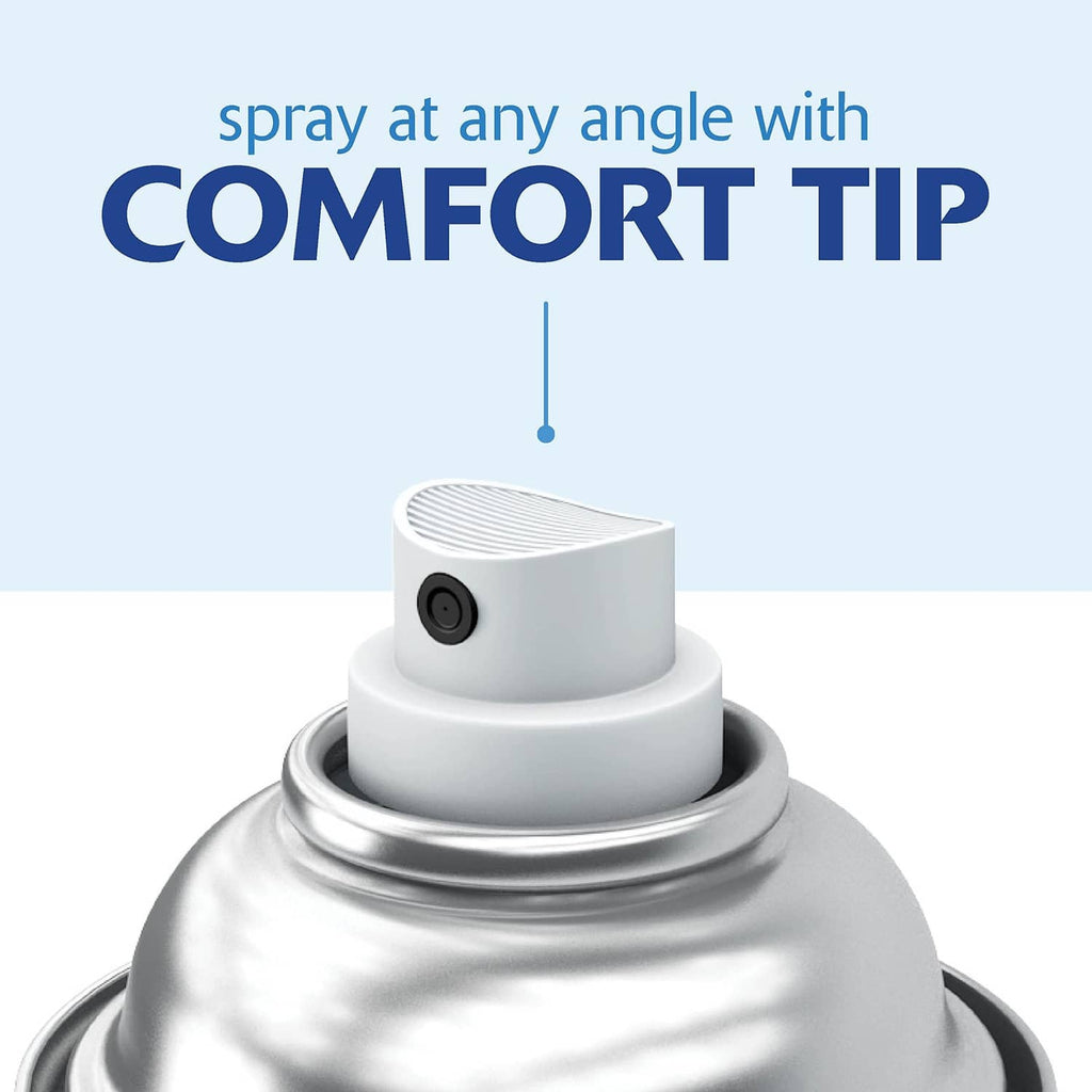 Spray paint can nozzle tip close-up for comfortable angled spraying.