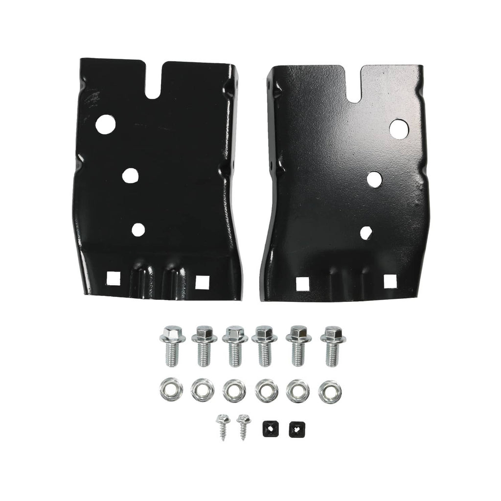 Steel rear step bumper brackets with hardware bolts and nuts set